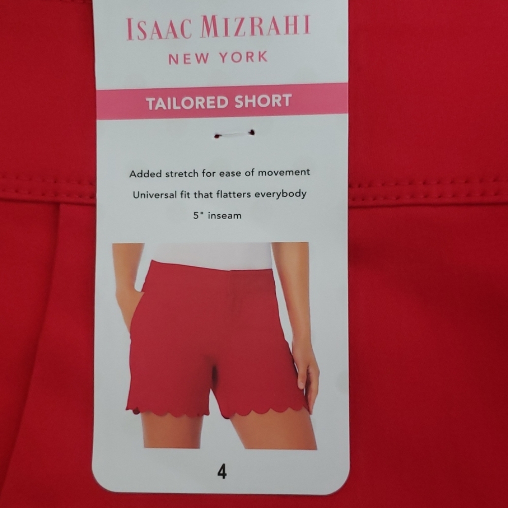 Adorable Red Scalloped Bottom Shorts